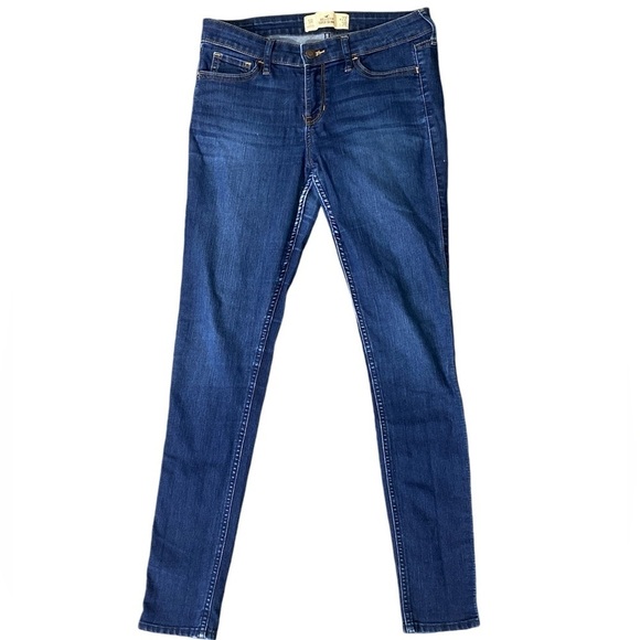 Hollister Denim - Hollister Jeans Women's 5R W28xL30 Blue Mid Rise Super Skinny Cotton Blend Denim